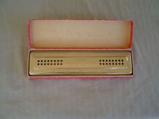 Vintage " The Bandmaster  C/g " Large Tremelo Harmonica With Storage Box