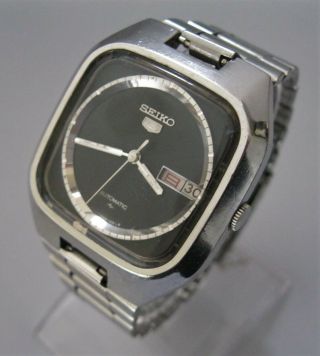 Rare Vintage Seiko 5 Automatic,  Day & Date,  Stainless Steel,  Great Retro Look