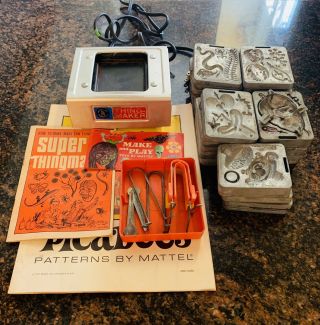 Vintage 1964 Mattel Thing Maker Creepy Crawler Burner With 35 Molds Oven