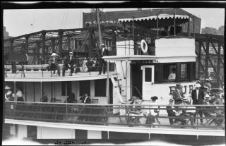 Vtg C.  1920 Photo Film Negative Steamship Puritan Graham,  Morton G,  M Line Chicago