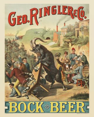 11x14 Print: George Ringler Brewery,  Bock Beer,  York City,  1886