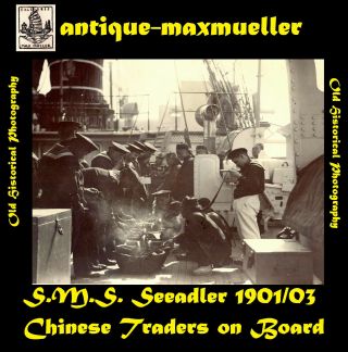 China Boxer Riots East Asia Fleet S.  M.  S.  Seeadler Chinese Waters 4x Orig 1900/02