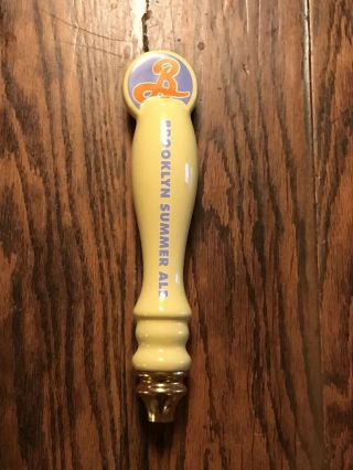 Brooklyn Brewery Summer Ale Porcelain Double Sided Beer Tap Handle 12” Exc.