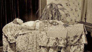 1920s Era Photo Negative Flapper Funeral Post Mortem Sadness Iowa