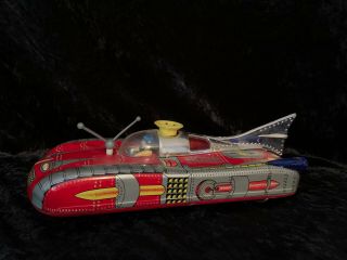 Vintage Tin Toy Rocket Space Car – Battery Operated And In