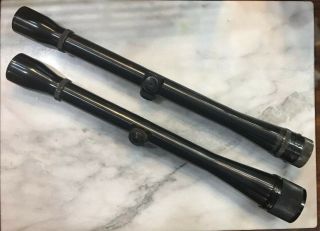 2 Vintage Rifle Scopes Weaver K10 C3 and K10 60 2