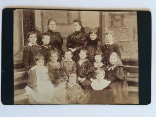 Large Victorian Cabinet Card Photograph (cdv) - Scottish School Group - Glasgow