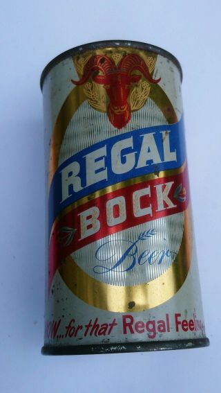 Regal Bock Beer Can Flat Top Top Removed (3)