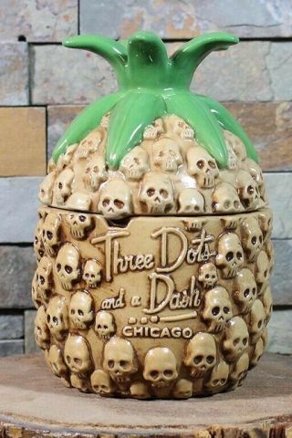 Tiki Mug Skull Pineapple Three Dots And A Dash Chicago Munktiki Imports Limited