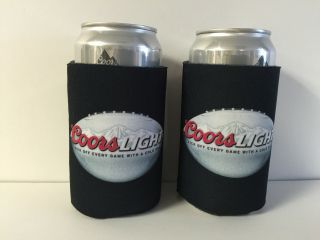 Coors Light Texas Longhorns Beer Koozie Can Bottle Cooler Two (2) Pack & F/s