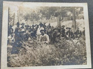 Anique Photo Of Soldiers And Black Men At Camp Gantenbeir Dated 1901