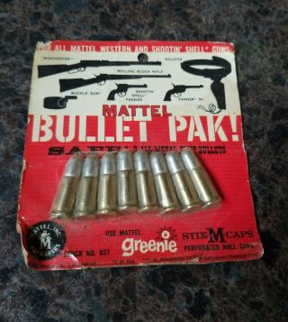 Mattel Bullet Pak Shootin Shell Fanner Buckle Gun Rolling Block Rifle Greenie