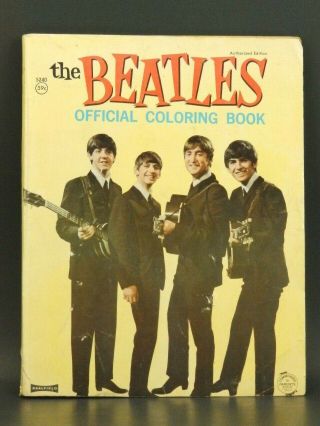 Vintage 1964 Authorized Edition The Beatles Official Coloring Book Htf