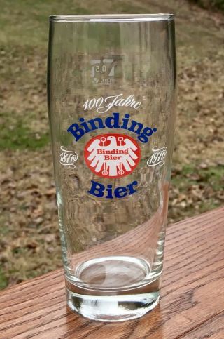 Binding Bier 100 Jahre Anniversary 0.  5l Beer Glass,  Made By Veba
