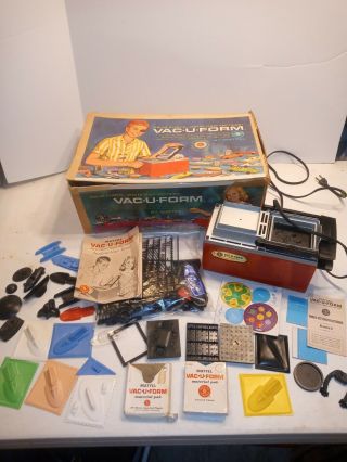 Vintage 1962 Mattel Vac - U - Form Play Set,  With Accessories.  Pack Material