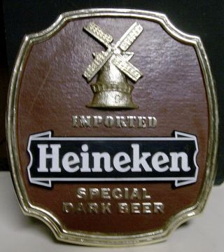 Heineken Special Dark Beer Plastic 3 - D Easelback Sign