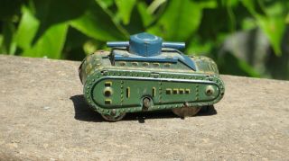 Vintage Ges Gesch.  Germany Tin Windup Toy Tank