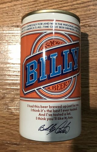 2 Vintage Billy Beer Cans 12 Oz Pull Tab Top Intact
