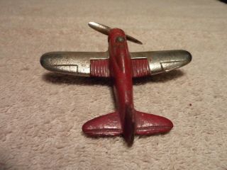 Hubley Cast Iron Airplane 3 1/2 " Wide,  3 1/2 " Long 1930 