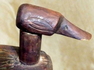 Old Carved Wood Wooden Primitive Duck Decoy Carving Sculpture Statue Art Bird 2