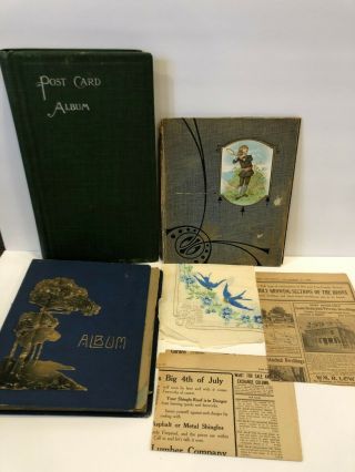 Vintage / Antique Old Post Card / Photo Albums Early 1900 