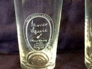 Rare James Squire Beer Glasses 285ml x 2 3