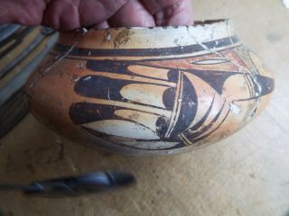 VERY Old AMERICAN INDIAN Pueblo Pottery POT RECOVERED IN 1929 MUSEUM PIECE 3