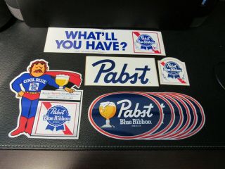 10 Old Pbr,  Pabst Blue Ribbon Beer Stickers,  Cool Blue
