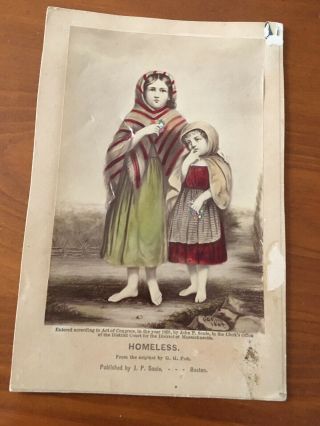 Print Of 1864 George Gardner Fish Homeless Girls Nantucket J.  P Soule Boston