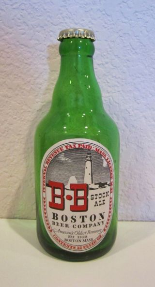 B & B Stock Ale Steinie Beer Bottle Irtp 12 - Ounce Boston Beer Co.  Mass