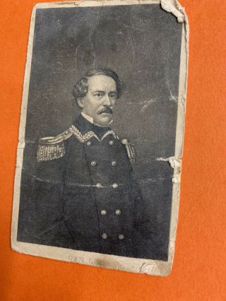 Cartes De Visite Of Gen.  Lee And Other Military Man.  Civil War Cd