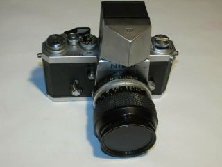 Vintage Nikon F Camera,  52mm Vivitar Lens, 2