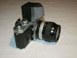 Vintage Nikon F Camera,  52mm Vivitar Lens, 3