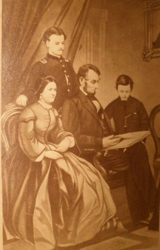 Cdv Of Abraham Lincoln And Family