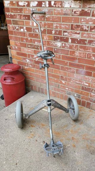 Vintage Ajay Playmate Push Pull Golf Cart Aluminum Collapsible Model 1785