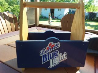 Labatt Blue Beer Wooden Condiment Holder Beer Bar Picnic Table Plus More
