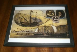 Amsdell Brewing Company Framed Color Ad Print - Albany,  York