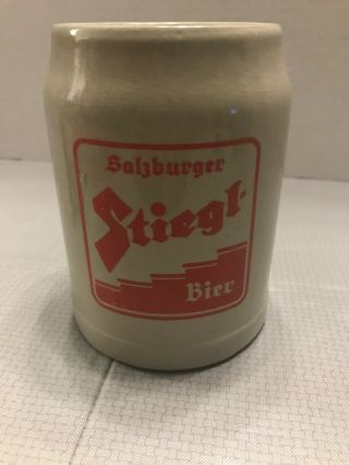 Salzburger Stiegl Bier 0.  5l Stoneware Beer Mug Stein Austria Germany