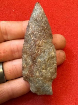 Quality 3.  5” Quartzite Duncans Island - Pa Indian Artifact - Ny Arrowhead