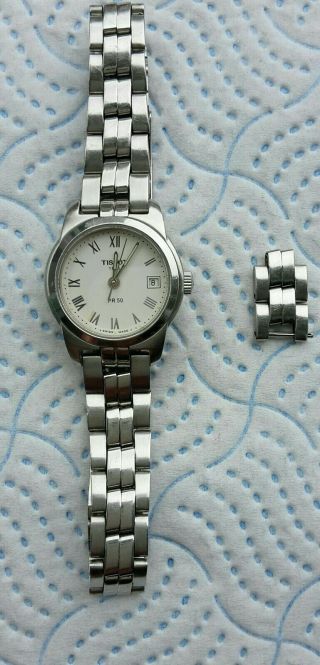 Tissot Pr 50 Vintage Stainless Steel Quartz Ladys Wrist Watch In Lovely.