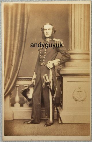 Cdv Royal Navy Captain Officer Merrick Brighton Antique Photo Military