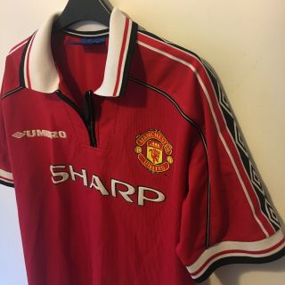 Manchester United 1999 Sharp Vintage Umbro Treble Shirt Jersey 1998 2000 Man Utd