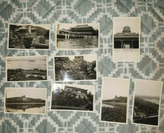 9 B/w Photos " Summer Palace ",  China 1930 