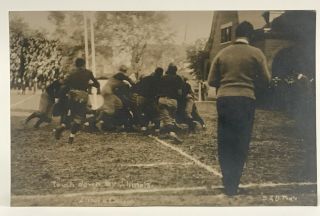 Vintage 1907 University Of Illinois Vs.  Chicago Football Touchdown Rppc Postcard