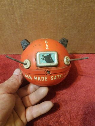 Vintage Space Satellite S2 Tin Litho Japanese Toy Man Made Satellite Youwansa