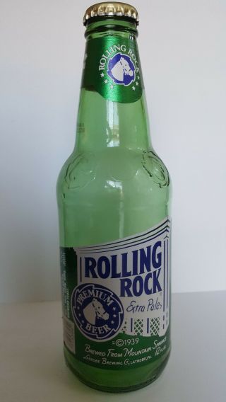 Vintage Rolling Rock Empty Beer Bottle W/cap - & Collectable