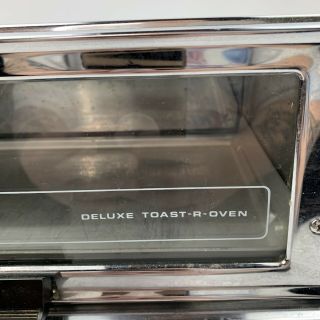 Vtg GE General Electric Deluxe Toast - R - Oven T - 93B Chrome Toaster Oven 60s 2