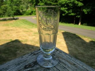 Piel Bros.  Real Lager Beer Pre - Pro Beer Glass - Piel 