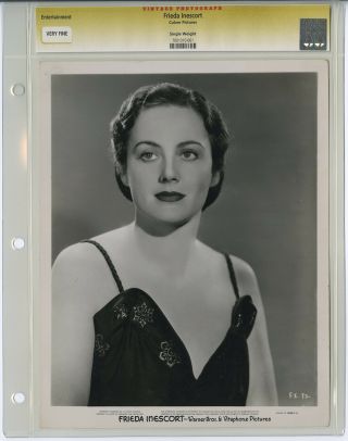 1930s Frieda Inescort Hollywood Regency Glamour Photograph CGC Graded 2