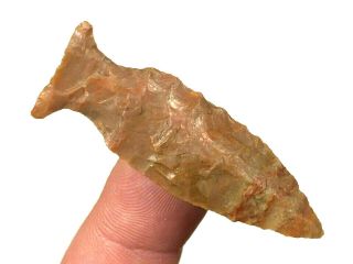COLORFUL FISH SPEAR POINT ARROWHEAD LICKING CO. ,  OHIO AUTHENTIC ARTIFACT B31 2